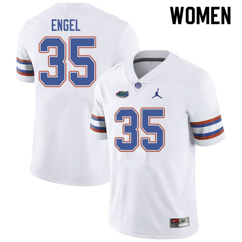 NCAA Florida Gators Kyle Engel Women's #35 Jordan Brand White Stitched Authentic College Football Jersey AVF1064LS